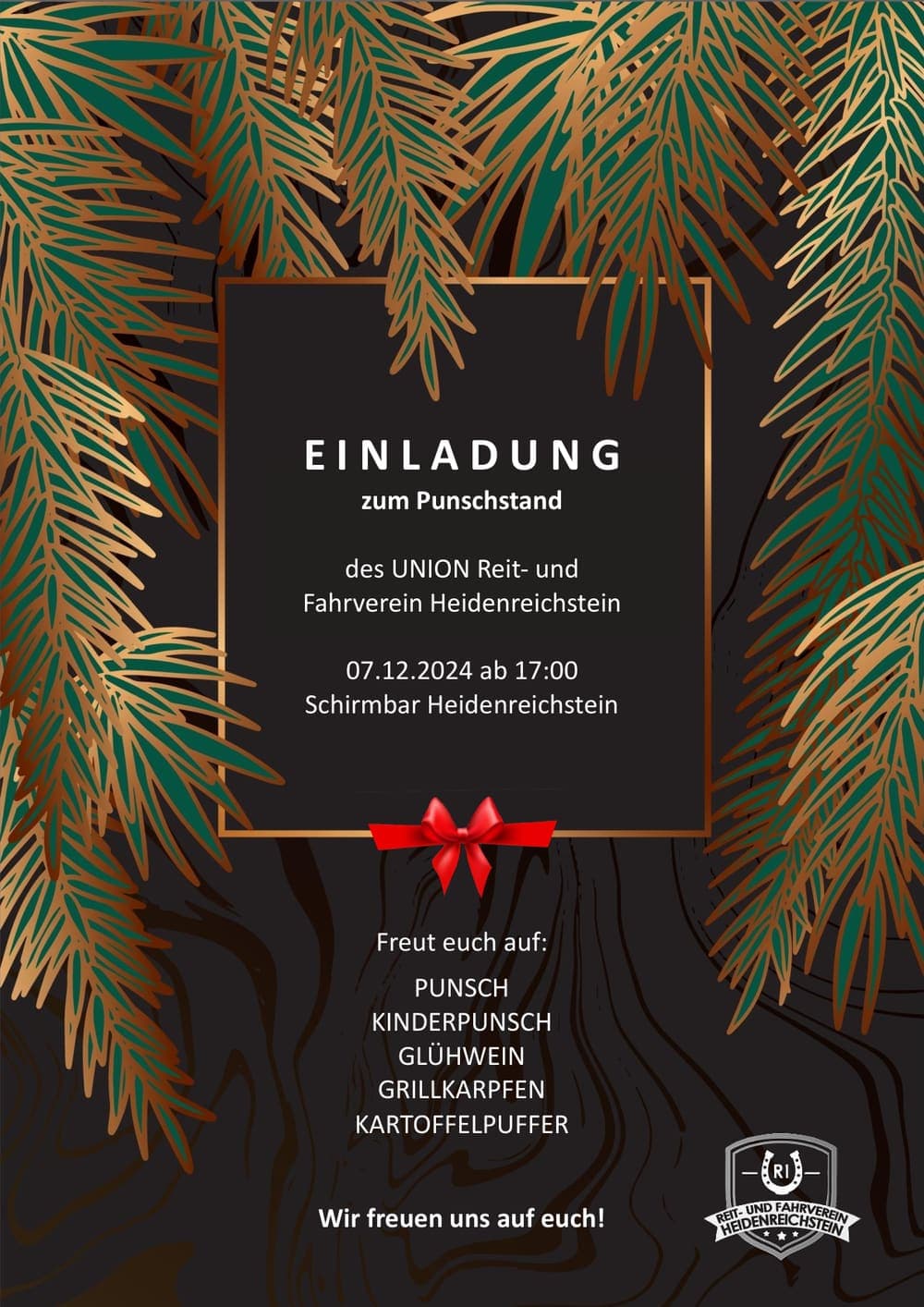 Einladung zum Punschstand am 7. Dezember 2024
